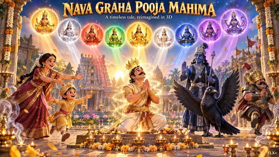 Nava Graha Pooja Mahima, 3D concept art